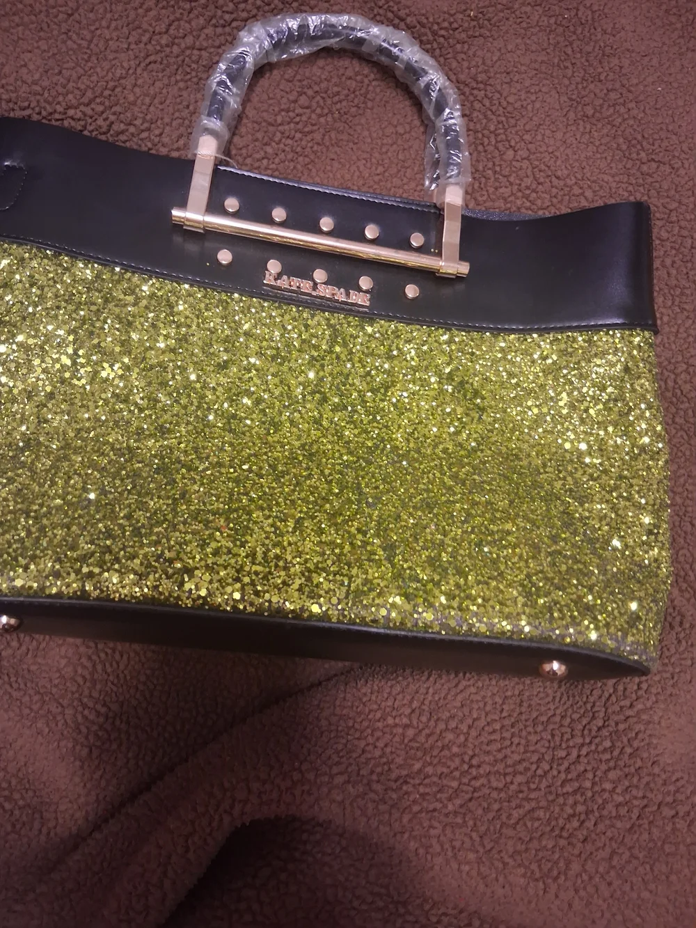 Kate Spade Green Glitter Top Handle Satchel Payed $95 Selling $45